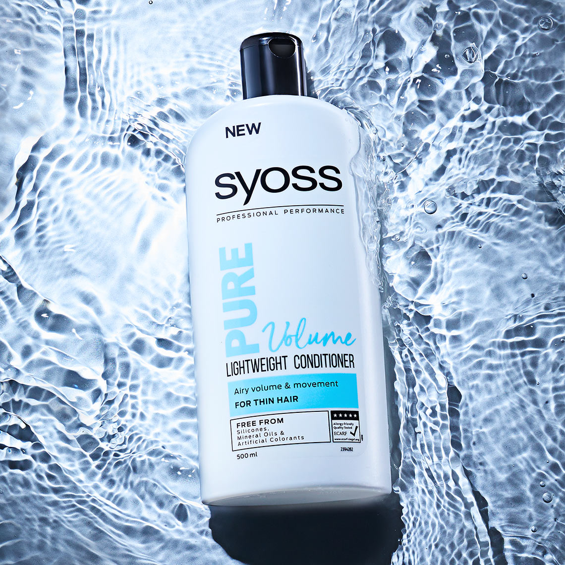 Shampoo Botle Photography with Water Texture • Marc Wuchner • Cosmetic and Texture Photographer